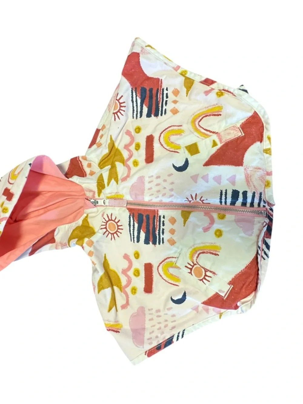 Children's Hooded Raincoat in Pink & Multi Print